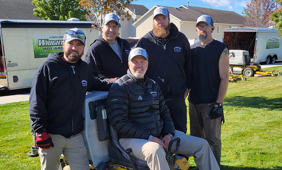 From left: Trevor Wright, Kevin Nielson, Jeff Wright (seated), Preston Wright and John Bench