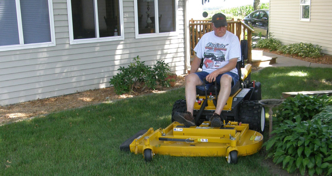 Dene mows a property